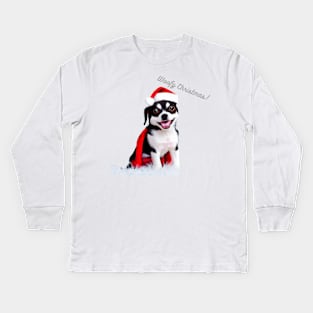 Woofy Christmas Kids Long Sleeve T-Shirt